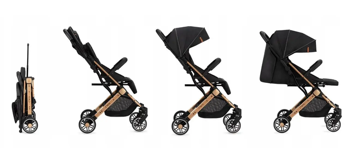 Коляска прогулочная Momi Summer Baby Dynamic Estelle летняя одинарные прорезиненные колеса Черный с коричневым (Momi) - Фото 7 Коляска прогулочная Momi Summer Baby Dynamic Estelle летняя одинарные прорезиненные колеса Черный с коричневым (Momi) - изображение 7
