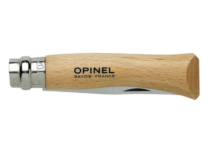 Ніж розкладний 77мм, бук Opinel Inox Natural blister 07 000654 - зображення 2