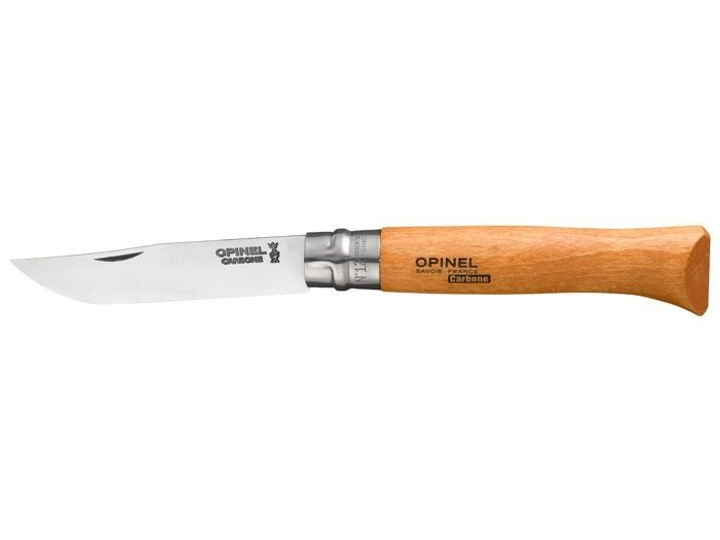 Ніж розкладний 122мм, бук Opinel Carbon blister 12 001256 - зображення 1