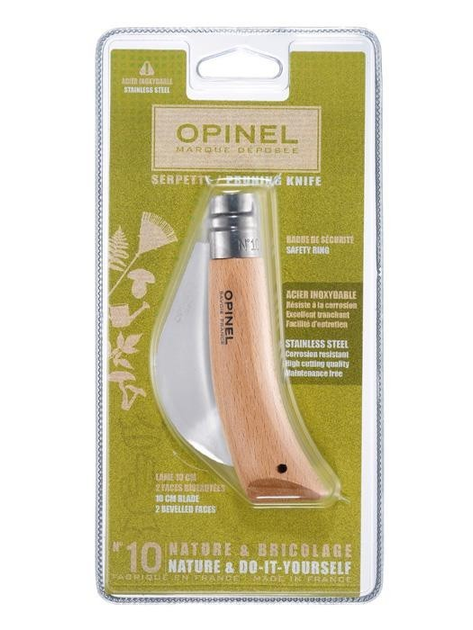 Ніж огородний, розкладний 10мм, бук Opinel №10 blister 000657 - зображення 2