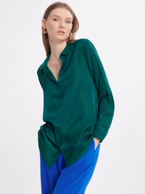 Сорочка жіноча Greenpoint BLK104W2379X00 36 Зелена (5903245420150) - зображення 5