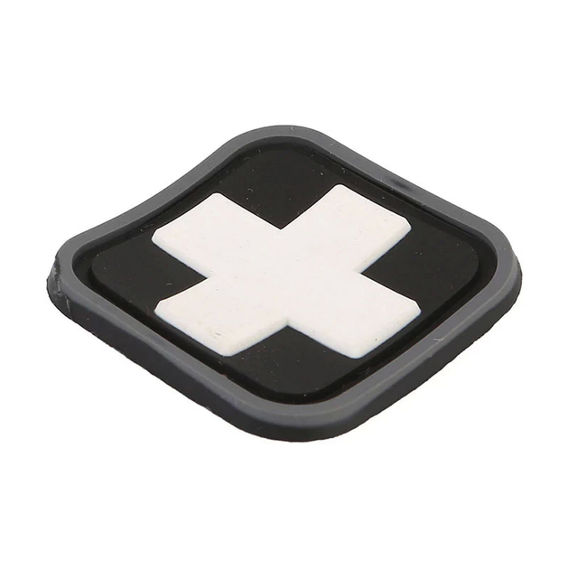 Нашивка Emerson Medic Square PVC Patch Білий/Чорний Медик ПВХ 2000000092621 - изображение 1