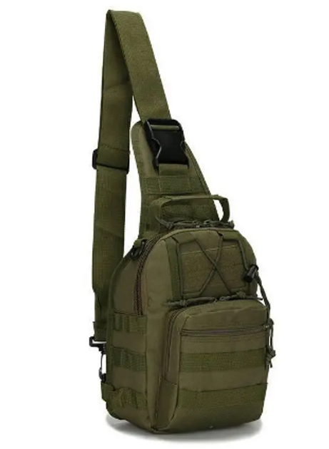 Тактична сумка через плече хакі 17038 - изображение 1