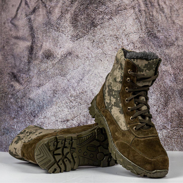 Зимние Берцы Тактические Ботинки Мужские Кожаные 42р (28 см) MBZ-000037-RZ42 - изображение 2