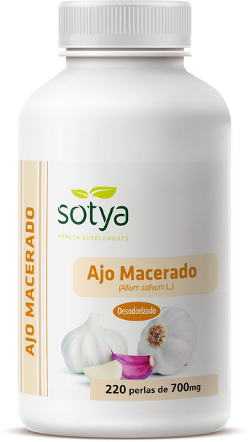 Suplement diety Sotya Ajo Macerado 700 mg 220 pereł (8427483009405) - obraz 1