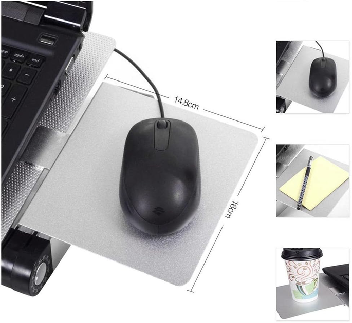 Портативний столик VHG S73 з охолодженням для ноутбука Laptop Table, Silver - изображение 2