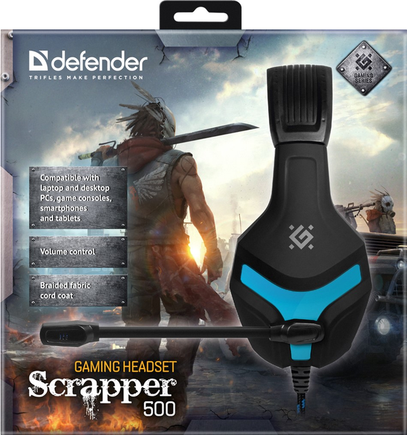 Навушники Defender Scrapper 500 Blue/Black (4714033645010) - зображення 9