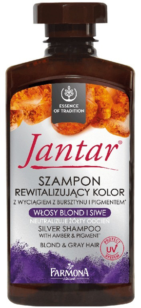 Szampon Farmona Jantar do włosów blond i siwych 330 ml (5900117009093) - obraz 1