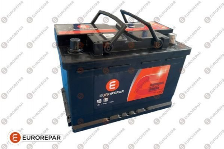Аккумулятор EUROREPAR 1620012580 Toyota Auris; Audi A3; Volkswagen Golf, Passat, Tiguan, Polo, Jetta; Opel Crossland X, Astra, CORSA, Vectra, Meriva, Vivaro; Renault Clio; Honda Civic 51832153, 71765419, 71779500 - изображение 1