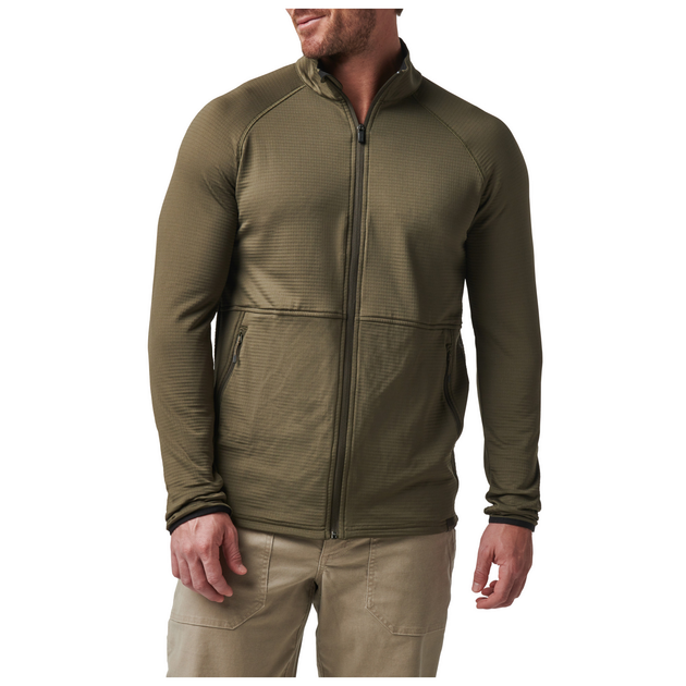 Куртка флісова 5.11 Tactical Stratos Full Zip RANGER GREEN L (72244-186) - зображення 1