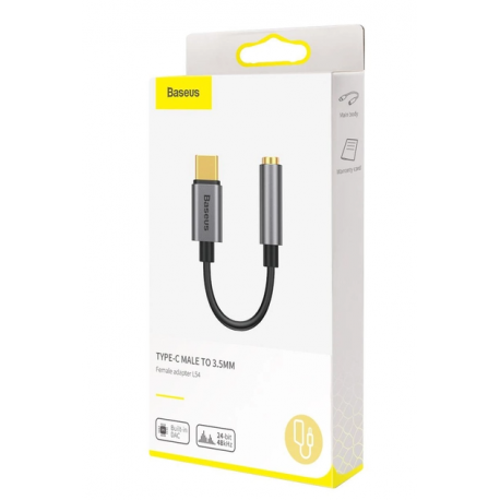 Переходник AUX Baseus L54 Type-C to 3.5mm Gray (CATL54-0G) - изображение 2