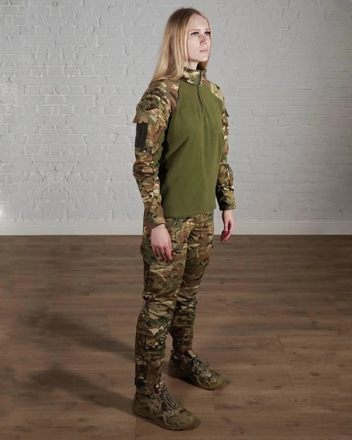 Жіноча військова форма на флісі ріп-стоп убакс зі штанами р. M Мультикам - зображення 2