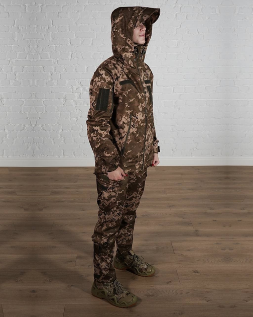 Жіноча військова тактична форма SoftShell тришарова осінь/зима куртка і штани р. L Піксель - зображення 2