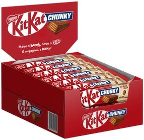 Акція на Упаковка батончиків KitKat Chunky молочний 40 г х 24 шт від Rozetka