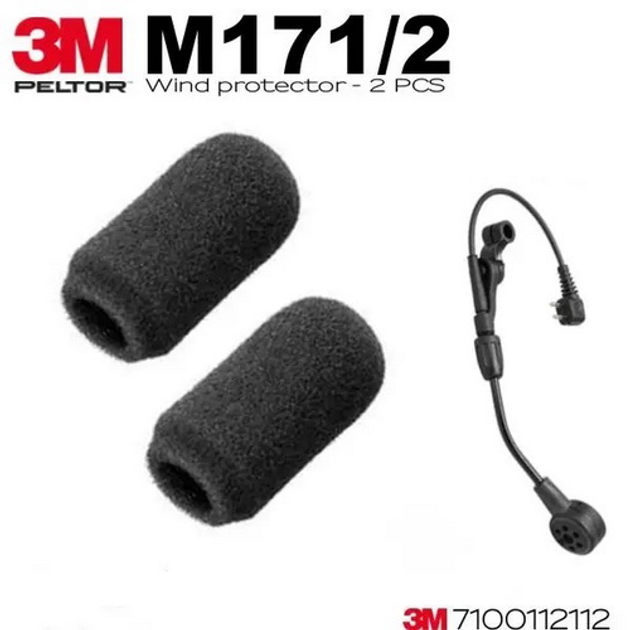 Захист від вітру 3M Peltor M171/2 Вітрозахист для мікрофонів MT73/1, MT33/1 (2 шт) (15257) - зображення 2