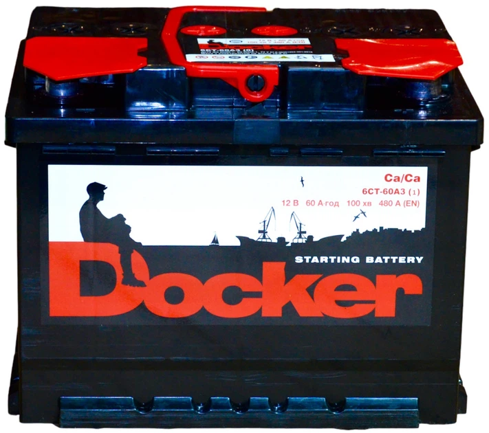 Автомобильный аккумулятор Docker 60Ah (+/-) Euro EN480 (СТ-00003069 ...