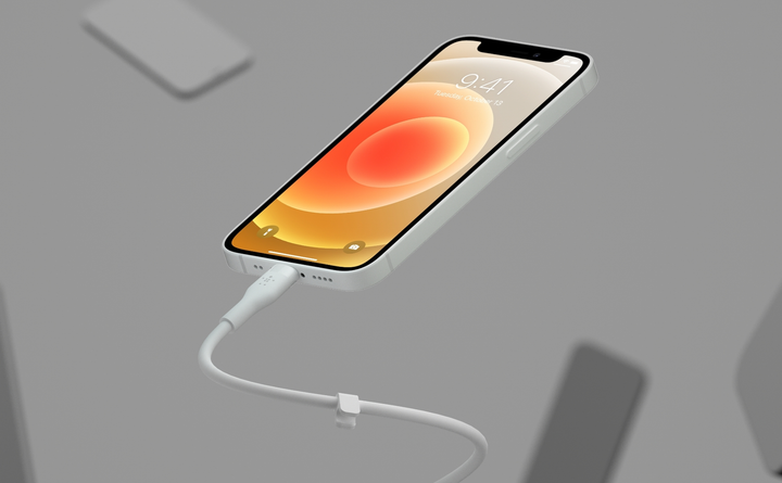 Kabel Belkin SILICONE USB-A - Lightning 1 m Biały (CAA008bt1MWH) - obraz 3