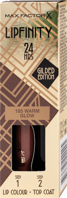 Szminka w płynie z balsamem Max Factor Lipfinity Gilded Edition 185 Warm Glow 4.2 ml (3616305242495) - obraz 1
