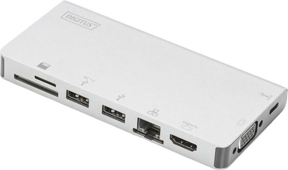 Док-станція Digitus USB Type-C 8-портів Grey (4016032450443) - зображення 1