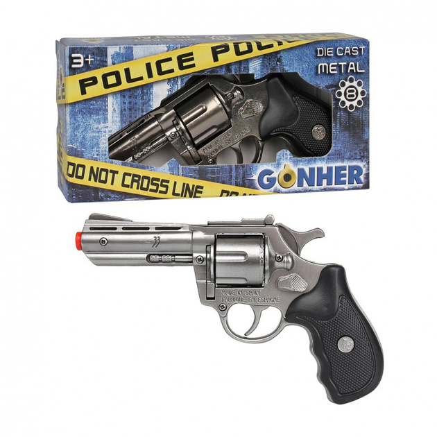 Револьвер Gonher Police Metal (33/0) 8 патронів (8410982003302) - зображення 1