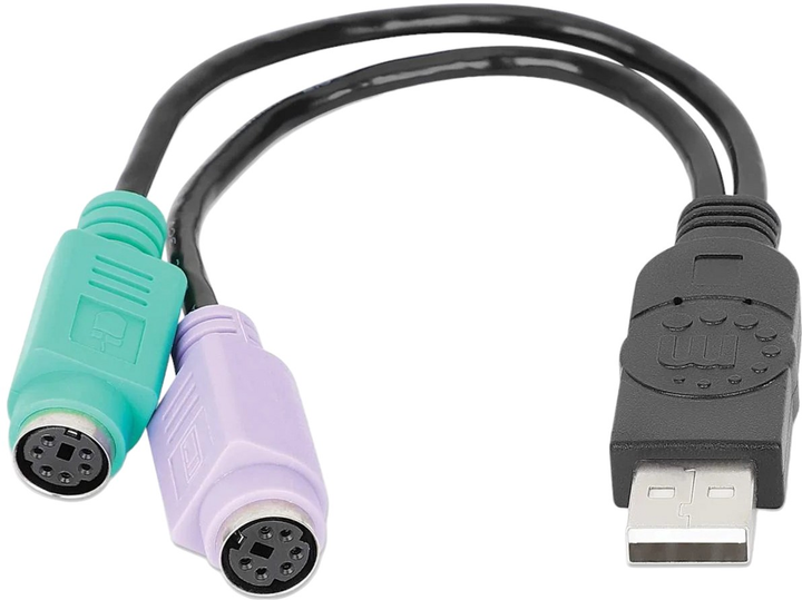 Przejściówka Manhattan USB-2x PS/2 (766623179027) - obraz 1