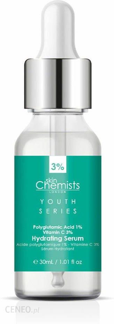 Serum do twarzy Skin Chemists London Youth Series Polyglutamic Acid 1%, Vitamin C 3% Hydrating Serum 30 ml (5060881926023) - obraz 1
