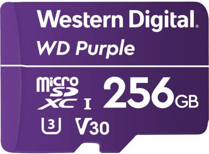 Карта пам'яті Western Digital WD Purple microSDXC 256GB Class 3 UHS-I V30 (WDD256G1P0A) - зображення 1