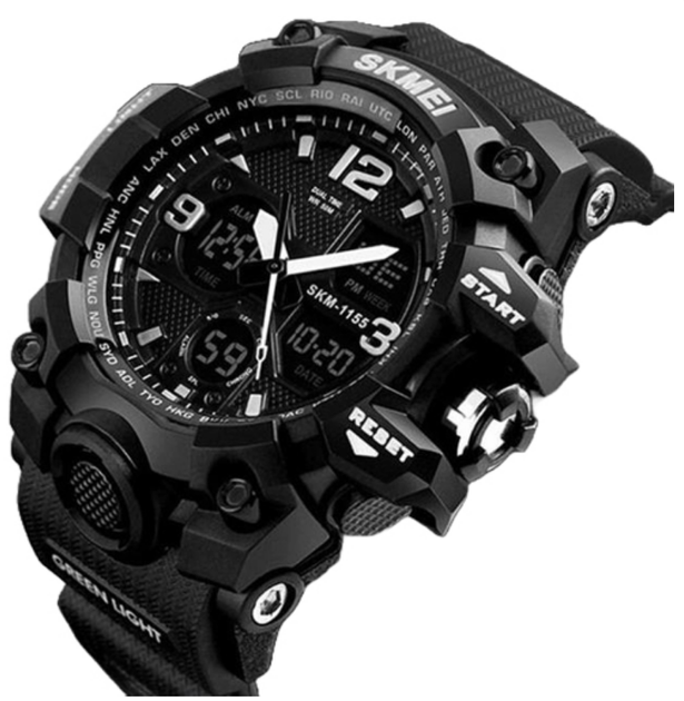 Мужские наручные часы Skmei 1155BBK, Black (t9252) - Фото 4 Мужские наручные часы Skmei 1155BBK, Black (t9252) - изображение 4