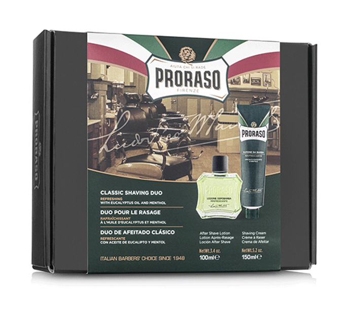 Набор для бритья подарочный Proraso Classic Shaving Duo Green Line ...