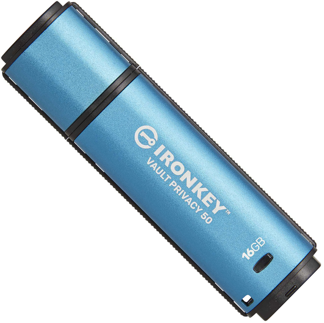 Pendrive Kingston IronKey Vault Privacy 50 16GB USB 3.2 Type-A Blue (IKVP50/16GB) - obraz 1