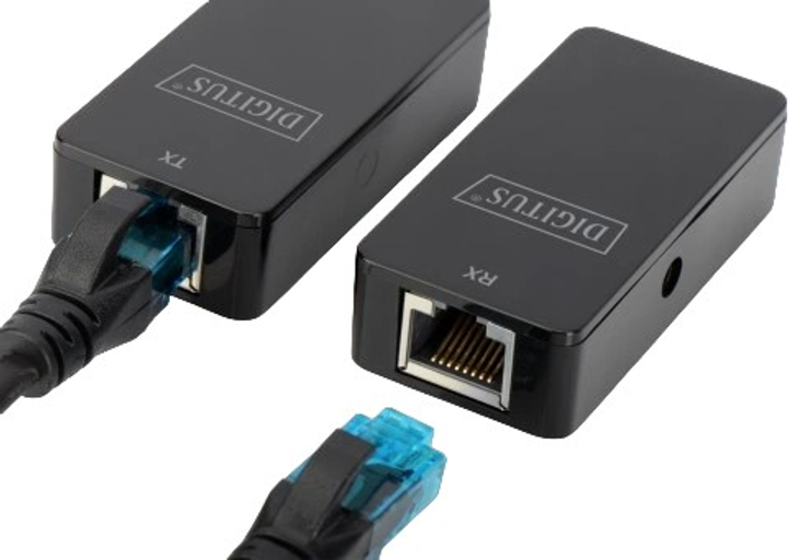 Подовжувач Digitus USB 2.0 Cat5/5e/6 чорний 50 м (4016032365082) - зображення 1