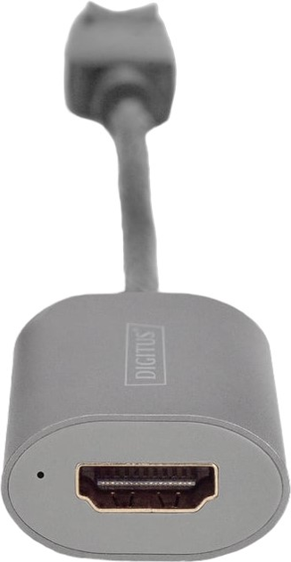 Кабель-адаптер Digitus DisplayPort HDMI 8K/60Hz grey 15 cm (4016032478713) - зображення 1