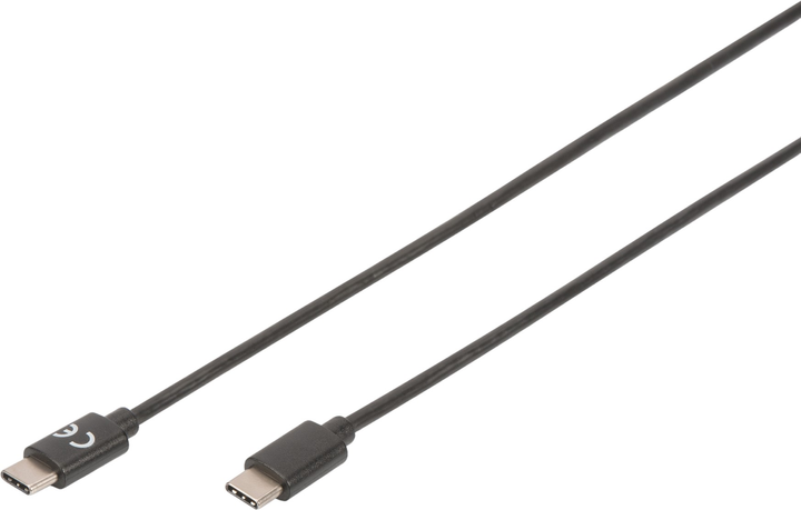 З'єднувальний кабель Digitus USB Type-C - C M/M 3A 480MB 2.0 Version black 2 м (4016032368939) - зображення 1