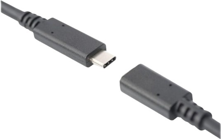 Kabel przedłużający Digitus USB Type-C to type C M/F 3A 480MB Version 2.0 czarny 2 m (4016032455318) - obraz 1