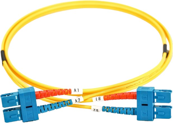 Оптоволоконний кабель Digitus duplex SC to SC S/M OS2 09/125 µ 2 m (4016032248743) - зображення 1