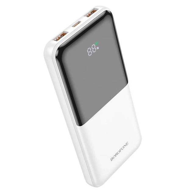 Повербанк Powerbank зі швидкою зарядкою BOROFONE BJ36 10000mAh |PD20W+ QC3.0| Білий - Фото 1 Повербанк Powerbank зі швидкою зарядкою BOROFONE BJ36 10000mAh |PD20W+ QC3.0| Білий - зображення 1