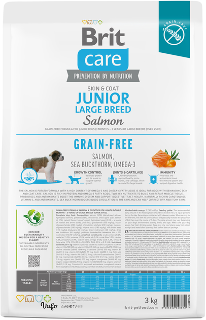 Корм для молодых собак больших пород Brit Care Dog Grain-free Junior ...
