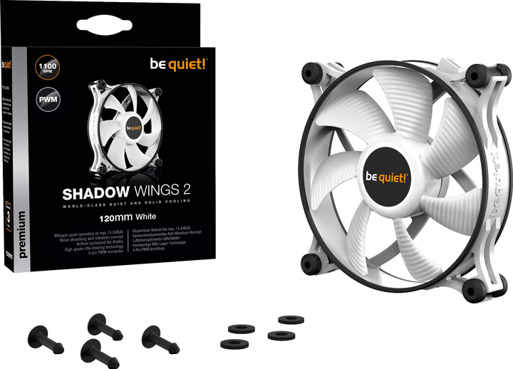 Кулер be quiet! Shadow Wings 2 120mm PWM White (4260052187333) - зображення 5