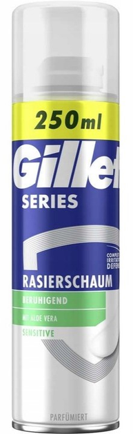 Pianka do golenia Gillette Series Sensitive Aloe Vera Foam 250 ml (7702018620395) - obraz 1