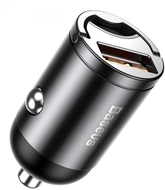 Ładowarka samochodowa Baseus Tiny Star Mini Quick Charge Car Charger USB Port 30W Szary (VCHX-A0G) - obraz 1