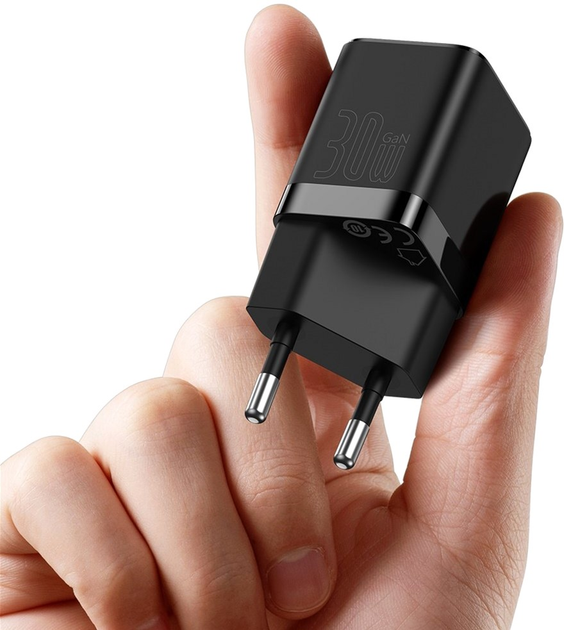 Ładowarka sieciowa Baseus GAN3 Fast Charger Type-C 30W EU Czarny (CCGN010101) - obraz 7