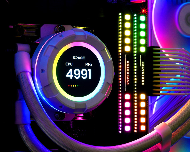 Система водяного охлаждения ID-Cooling Space LCD SL360 White - изображение 10