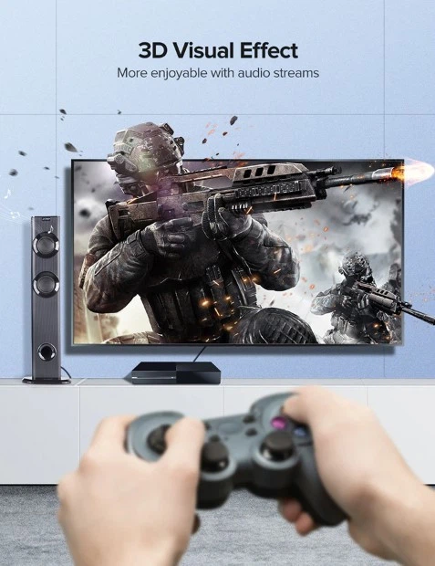 Кабель видео Ugreen HDMI 2.0 4K 3D 1М Black (ED030) - Фото 5 Кабель видео Ugreen HDMI 2.0 4K 3D 1М Black (ED030) - изображение 5