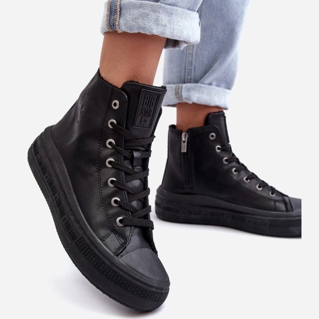 Trampki damskie wysokie Big Star MM274023 39 Czarne (5900714657680) - obraz 3