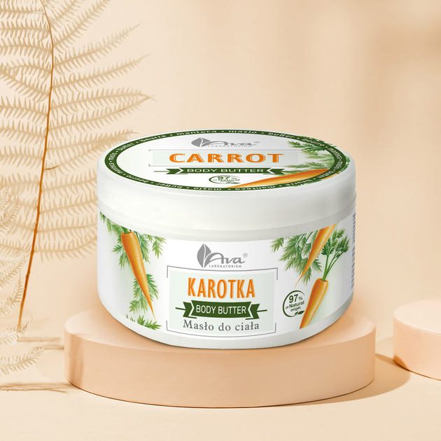 Masło do ciała Ava Laboratorium Body Butter Karotka 250 g (5906323009018) - obraz 1