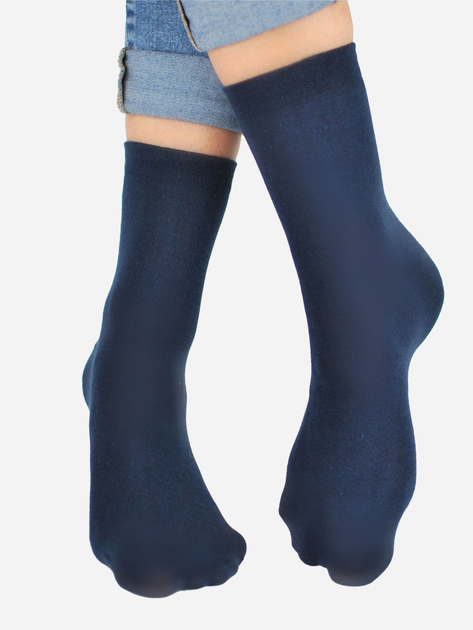 Шкарпетки дитячі NOVITI SB005-U-03 котон 35-38 Темно-сині (Q5905204303382) - зображення 1