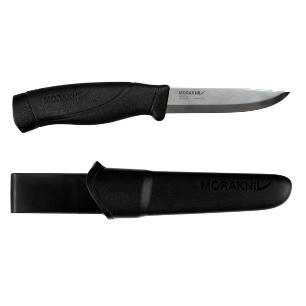 Туристичний ніж з чохлом, нержавіюча сталь Morakniv Companion Heavy Duty Black 13159 - изображение 1