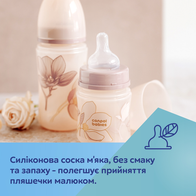 Антиколікова пляшечка Canpol Babies Easystart Gold з широкою шийкою 120 мл Блакитна (35/239_blu) - зображення 9