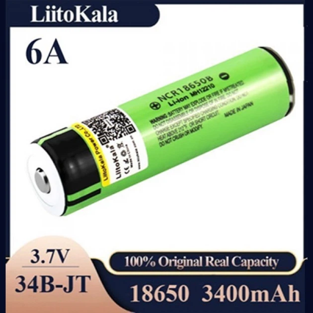 Аккумулятор 18650, LiitoKala NCR 34B-JT, 3400mAh Без защиты Оригинал - Фото 1 Аккумулятор 18650, LiitoKala NCR 34B-JT, 3400mAh Без защиты Оригинал - изображение 1