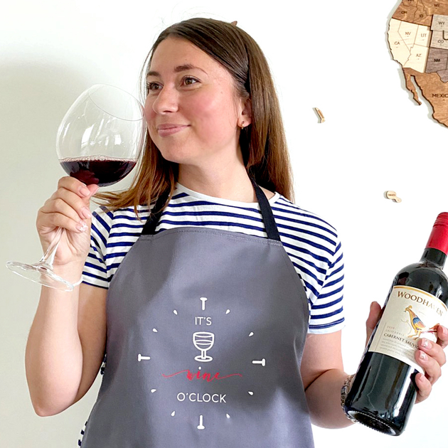 Фартух Presentville з написом It’s wine o’clock (FRT_23J001) - изображение 2